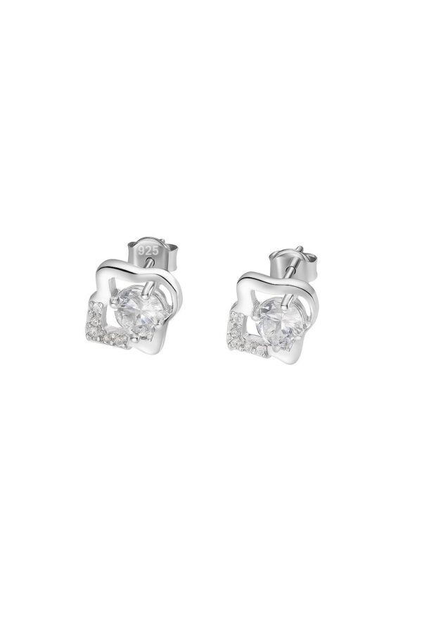 Celestia Sparkle Sterling Silver Stud Earrings