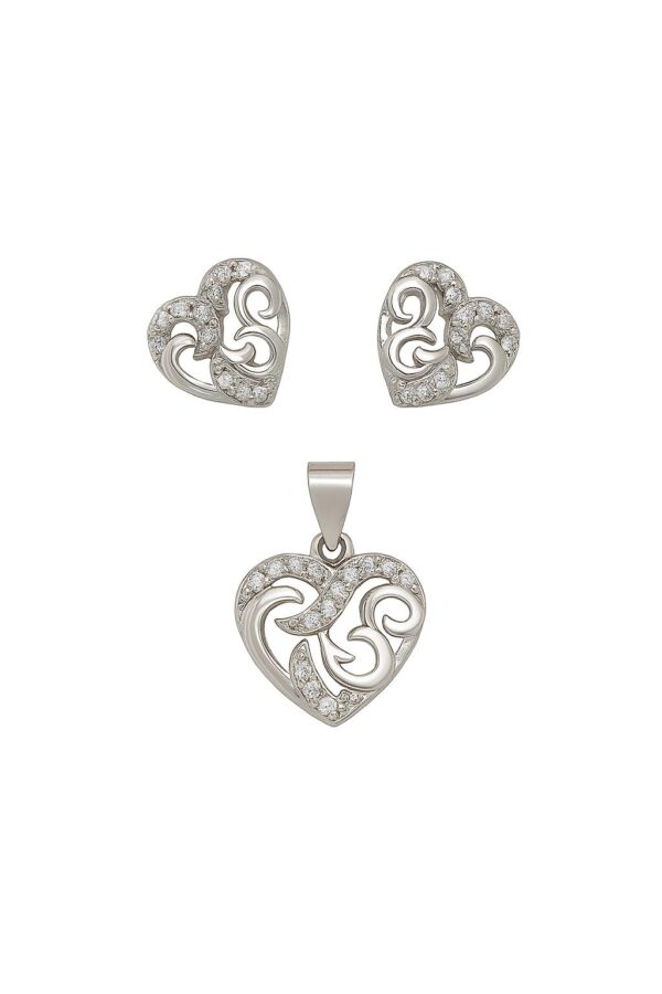 Divine Heart Set – Pendant & Earrings