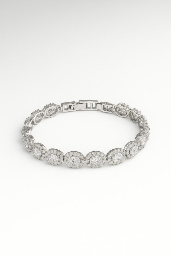 Ethereal Sparkle Oval Diamond Bracelet