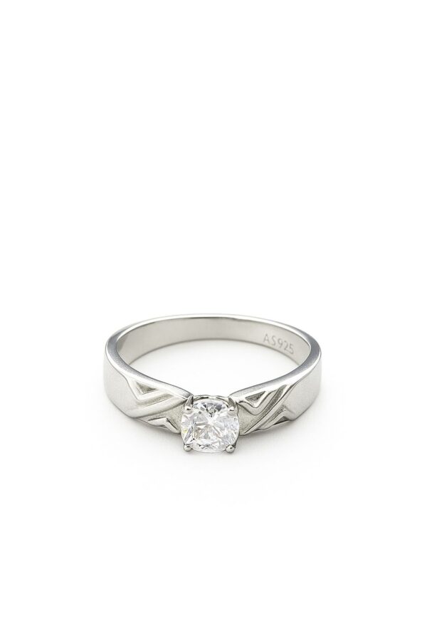 Sterling Silver Solitaire Men’s Ring