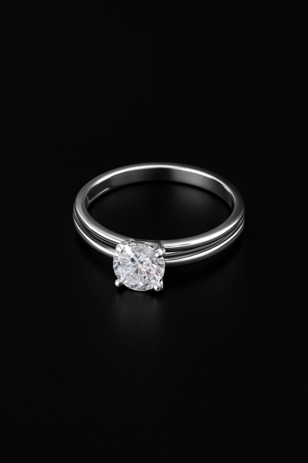 Classic Cushion-Cut Solitaire Ring in 925 Silver